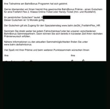 DB Bahn Freifahrt Flex 2