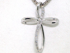 Brillant anhänger kreuz - anhänger, 333