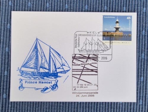 Postkarte mit schiffsstempel - postkarte,