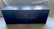 Moet & Chandon Champagner groß, schwarzes Holz, leere Klappbox. Be Fabulous