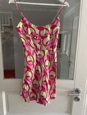 Ausverkauft! Kleid Satin ZARA Gr. XS pink/bunt Neu