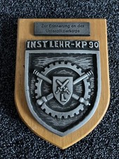 Bundeswehr Holzwappen Inst Lehr-Kp 90 ehemals Munster (Uffz-Korps)