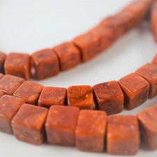 Koralle Rot Würfel 9mm x 9mm