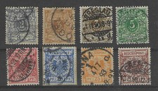 DEUTSCHES REICH,  INTERESSANTER  "KRONE & ADLER"  SATZ,  Mi.Nr.:  45-52,  O