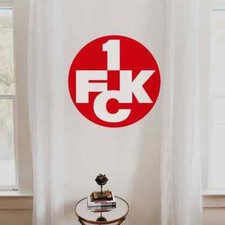 Wandtattoo 1.FC Kaiserslautern Logo einfarbig Rot Wandbild Wandsticker 1. FCK