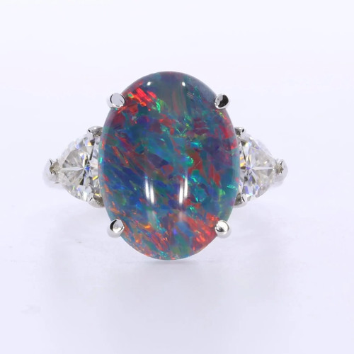 4ct schwarzer feueropal - feueropal, &