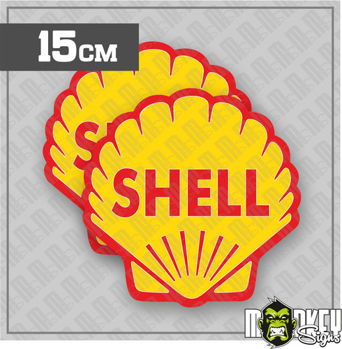 Shell sticker 2er set retro - shell,
