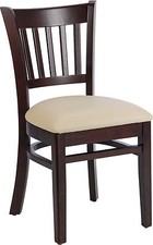 Laura mit Polster beige Restaurantstuhl Restaurantstühle Kneipenstuhl Holzstuhl