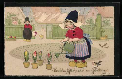 Künstler fritz baumgarten - künstler-ak,