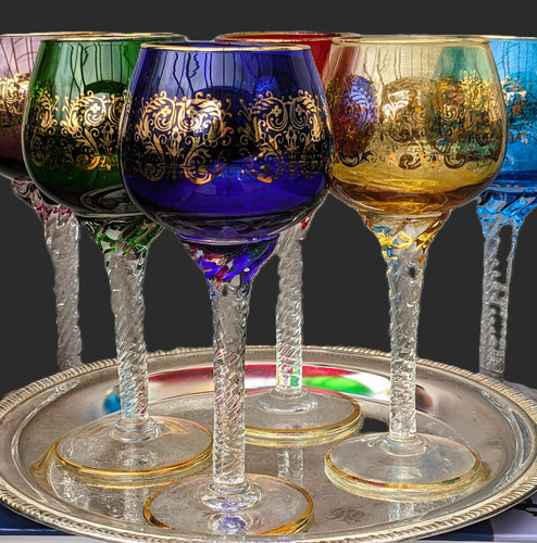 Murano weingläser - 6x,
