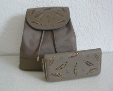 Damen Tasche Rücksack +Geldbeutel kunstleder 25 x25 cm