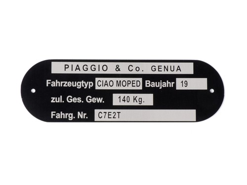 Typenschild oem qualität - -oem, qualitÄt-
