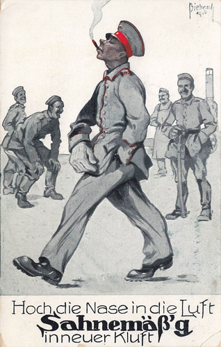 Soldat sahnemäßig in - ak, 1.wk
