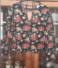 DIVIDED H&M Leichte Farbenfrohe Sommer Basic Bluse Viskose GR:36 Gebr.gut⚠️s.Maß