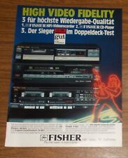 Seltene Werbung vintage FISHER