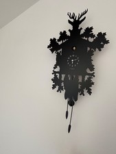 Moderne schwarze Kuckucksuhr von Domeniconi - sehr guter Zustand