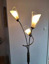 Verchromte Stehlampe mit 3