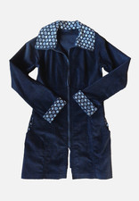 Designer Mantel Schwarz Samt