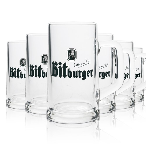 Bitburger bier glas krug - bitburger,