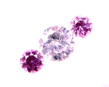 Natural round diamond cut - round, pink