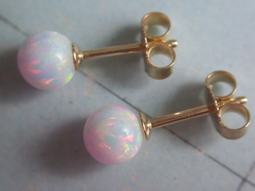 Opal weiß ohrstecker - opal,