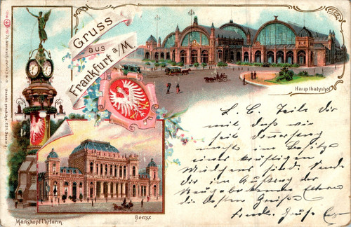Litho gruß aus - gruß,