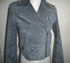 Damen Wildlederjacke Blau MNG