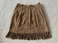 Lederrock mit Fransen, weiches