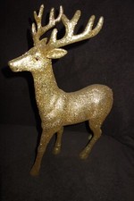 impressionen großer Hirsch Figur Deko gold Dekoration Geweih