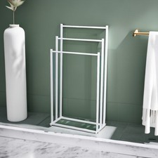 Weißer Handtuchhalter Stehend