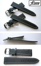 FLUCO Echtlederuhrband aus Vollrinderleder (Keine Schichten) Wahl 19/18, 22/18mm