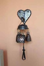 Alte Vintage Tür Glocke, Kupferfarbig, ca. 40 cm komplett groß.