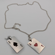 Spielkarten Halskette As Herz
