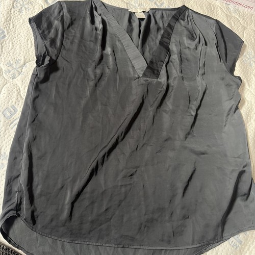 Satin bluse 40 antrazit - satin,