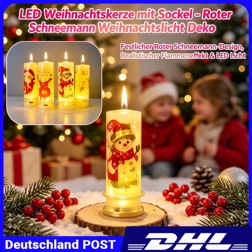 Led weihnachtskerze roter - weihnachtskerze,