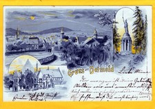 AK Gruss aus Detmold Winterlitho ca. 1900 Lippe