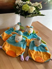 💕Schmusetuch Kuscheltuch Topolino 4 Mäuse blau orange als SET 💕
