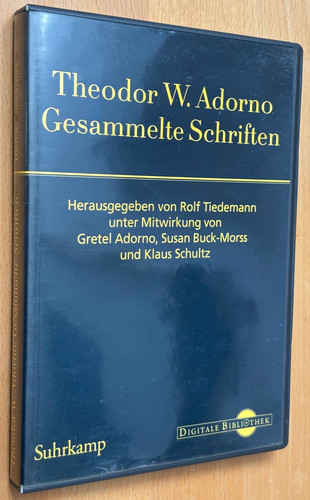 Adorno gesammelte - cd, adorno: