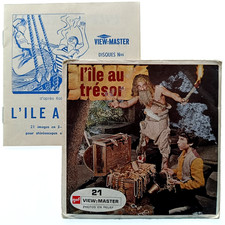 3x VIEW-MASTER 3D REEL ⭐ L´ILE au TRÈSOR ⭐ Die SCHATZINSEL! Stereo Bildscheiben