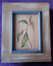 Handarbeit!1 Schlüsselkasten"Flora"Landhaus Shabby Shick Natur Holz Rosa 25x31cm