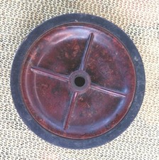 altes GEDRO Rad Bakelit Gummi für alter Handwagen Bollerwagen DDR Dm 13cm