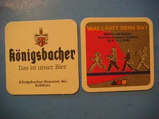 Bier Verbindung Untersetzer ~ Konigsbacher Koblenz, Germany Brewery ~ 1995 Messe