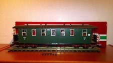 LGB beleuchteter grüner vierachser sächs. Personenwagen LGB Nr. 30350 OVP