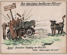 KARIKATUR: Motorrad-Unfall bei