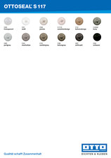 Ottoseal S117 klein Otto Farbkarte Farbtafel Musterkarte Sanitär Silicon Silikon