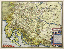 Kroatien Slowenien Illyrien Original Kupferstich Landkarte Ortelius 1579