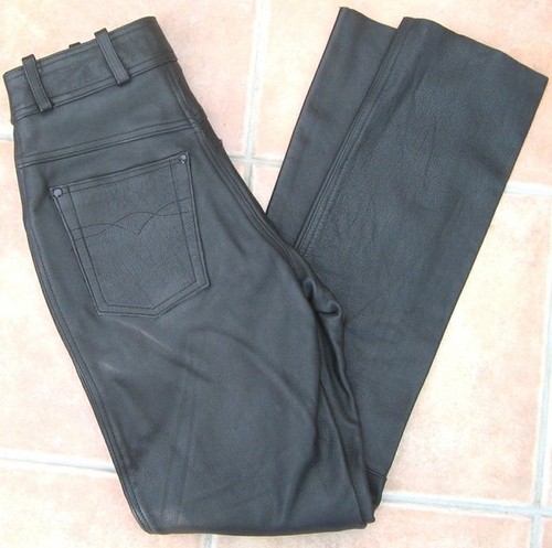 Lederjeans jeans schwarz mit - lederjeans,