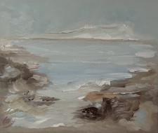 Gemälde Landschaft See Ölmalerei Moderne Kunst Abstrakt Unikat Impressionismus