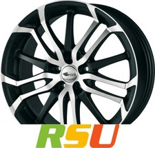 4x Brock B26 schwarz-matt front-poliert 7.5x17" ET35 LK5 112 ML 66.6 Alufelge...