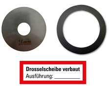 16mm Drosselscheibe f. Wandhydranten inkl. 2" Dichtung u. Aufkleber